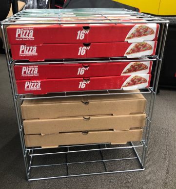 welded metal wire mesh foldable pizza storage rack