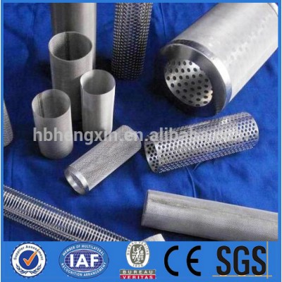 perforated wire mesh for filter cylinder SS 304 316 perforated wire mesh filter tube heat resistance Filter strainer pip